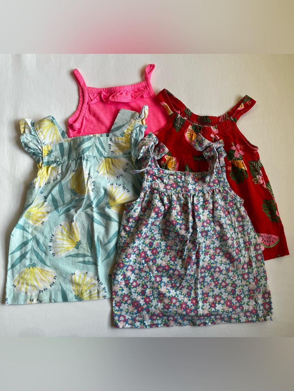 Set of 4 Carter's Toddler Girl's Tank Tops Size 2T